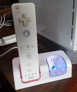 Kulannder Wii Remote Battery Charger(Free USB Wall Charger+Lengthened Cord) Dual Charging Station Dock with Two Rechargeable Capacity Increased Batteries for Wii/Wii U Game Remote Controller (White) 38 71oll9dqWqL