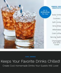 hOmeLabs Countertop Nugget Ice Maker - Stainless Steel with Touch Screen - Portable and Compact - Chewable Nugget Ice Machine - Produces Up to 44lb of Ice Per Day Nugget Ice Maker (Premium) 19 71omBUMwX1L