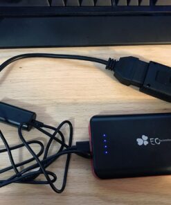 KUNCAN USB 5V to 12V DC - USB Voltage Step Up Converter Cable(12V 0.7A-1A), USB A to 12V DC 5.5 x 2.1mm Adapter with DC Jack 5.5 x 2.5mm & 3.5 x 1.35, 5 Ft 12 Volt DC Power Cable Black 27 71omN ITtL