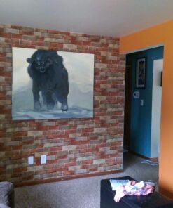 Wallpaper Faux Smooth Rust Tuscan Brick Wall, Looks Real Up! 11 yd 52 71ooREbBPpL