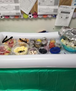 Inflatable Serving Bar Salad Ice Tray Food Drink Containers - BBQ Picnic Pool Party Supplies Buffet Luau Cooler,with a Drain Plug 32 71ookXDPtxL