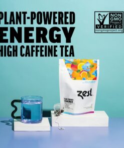 Zest 150mg High Caffeine Energy Leaf Blend - Blue Lady Black Tea - 20 Pack Bag - Hot or Iced - All Natural Strong Flavored Healthy Coffee Alternative Highly Caffeinated Substitute - Perfect for Keto 20 Count (Pack of 1) 27 71opr6ZxqwL