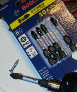 BOSCH ITPH2205 5-Pack 2 In. Phillips #2 Impact Tough Screwdriving Power Bits 2 In. 28 71orINiNAL
