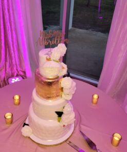 Large Pre-Made Ready to Use Edible Cake Lace Rose Scallop Ivory White 14-inch 10-piece Set 31 71orOI3K1EL