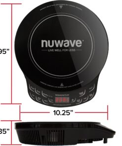 Nuwave Flex Precision Induction Cooktop, Portable, Large 6.5” Heating Coil, 10.25” Shatter-Proof Ceramic Glass, 3 Watt Settings, 4Qt Induction-Ready Healthy Ceramic Non-Stick Everyday Pan with Lid PIC Flex + 4Qt Everyday Pan 17 71os0GETNbL