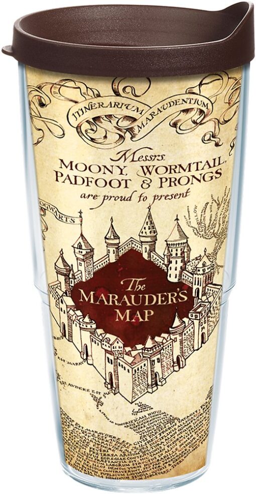 Tervis Harry Potter The Marauder's Map Made in USA Double Walled Insulated Tumbler Travel Cup Keeps Drinks Cold & Hot, 24oz, Classic, 1 Count (Pack of 1) 24oz Legacy