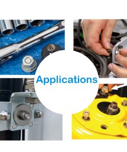 100Pcs M3 x 0.5mm 304 Stainless Steel Self-Lock Nylon Inserted Hex Lock Nuts, Self Clinching Nuts 14 71oscPpk1L