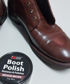 Jobsite Premium Leather Boot & Shoe Polish Cream - Restores, Conditions & Polishes - 3 oz Medium Brown 43 71osln5lx L