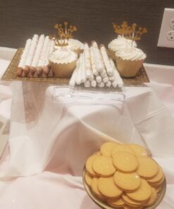 Silver Spoons and More lace Rim 14" x 7.5" Heavyweight Plastic Set of 2 Serving Trays, gold 35 71ouDiHa9nL