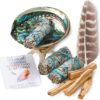 Sage Smudge Kit - White Sage, Palo Santo, Abalone Shell, Smudging Feather | Healing, Purifying, Meditating, Incense, Sage Smudging Kit 35 71oupiEoADL