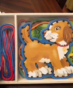 Melissa & Doug Lace and Trace Activity Set: Pets - 5 Wooden Panels and 5 Matching Laces - Lacing Toys For Toddlers, Fine Motor Skills Threading Cards For Preschoolers And Kids Ages 3+ 41 71ovbI4nvoL 1