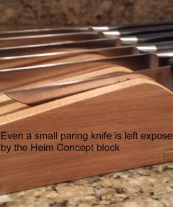 Bellemain 100% Pure Bamboo in Drawer Knife Block | Knife Drawer Organizer | Store Knives Safely with The Blades Down | Storage Solution for Your Kitchen | Knife Organizer Drawer Insert 44 71oxo3Q7gaL