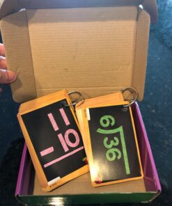 Star Right Math Flash Cards Set of 4 - Addition, Subtraction, Division, & Multiplication Flash Cards - 4 Rings - 208 Math Flash Cards - Ages 6+ - Kindergarten, 1st, 2nd, 3rd, 4th, 5th & 6th Grade 47 71oyEy7jC L