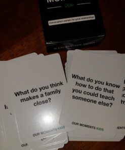OUR MOMENTS Kids: 100 Conversation Starter Cards for Families and Kids - Relationship Building - Car Travel, Road Trip & Card Game for Healthy Loving Family - Questions for Family Activities 41 71oycro12IL