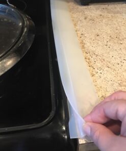 Capparis Kitchen Silicone Stove Counter Gap Cover, Easy Clean Heat Resistant Wide & Long Gap Filler, Seals Spills Between Counter, Stovetop, Oven, Washer & Dryer, Set of 2 (21 Inches, semi-Clear) 21 Inches 27 71oydtnO0sL 1