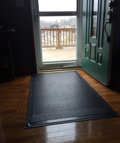 Guardian - MLL14030500 Clean Step Scraper Outdoor Floor Mat, Natural Rubber, 3'x5', Black, Ideal for any outside entryway, Scrapes Shoes Clean of Dirt and Grime "3' x 5'" Geometric 18 71ozToewlL