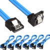 Relper-Lineso 6 Pack 90 Degree Right-Angle SATA III Cable 6.0 Gbps with Locking Latch 18Inch (6X Sata Cable Blue) 12 71ozryZ5pL