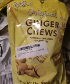 Prince of Peace Original Ginger Chews, 4 oz. – Candied Ginger – Natural Candy Pack – 2 Pack 4 Ounce (Pack of 2) 36 71p BL waVL