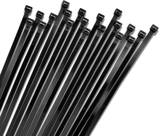 Bolt Dropper 8 Inch 1000-Piece Set Zip Cable Ties - 40lbs Tensile Strength - Heavy Duty, Self-Locking Premium UV-Resistant Nylon Ties - Indoor & Outdoor Organization of Cables, Tarps, & More - Black