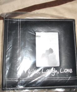 Pioneer Photo Albums Embroidered Live, Laugh, Love Black Sewn Leatherette Frame Cover Album for 4"x6" Prints 32 71p0SwEFkpL
