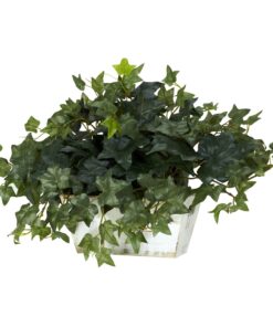 Nearly Natural 6715 14in. Ivy with White Wash Planter Silk Plant 10 71p0iBKcVdL