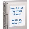 C-Line Peel and Stick Dry Erase Sheets, 11 x 8.5 Inches, 25 per Box (57911) White