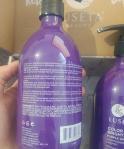 Luseta Purple Shampoo and Conditioner Set for Blonde, Gray - Color Treated Hair - Sulfate Free Paraben Free - Infused with Cocos Nucifera Oil for Curly and Damaged Hair - 2x16.9oz 16.9 Fl Oz (Pack of 2) 54 71p1ZCQC6iL