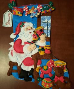 Bucilla The Workshop Christmas Stocking Felt Applique Kit, 18-Inch 35 71p2DpYpPdL