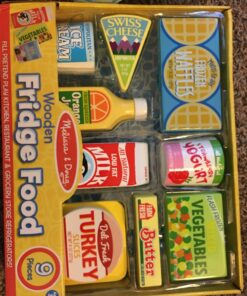 Melissa & Doug Fridge Food Wooden Play Food Set (9 pcs) - Pretend Play Kitchen Accessories, Play Food Sets For Kids Kitchen, Wooden Play Grocery Sets For Kids Ages 3+ 34 71p2p6QgtmL 2