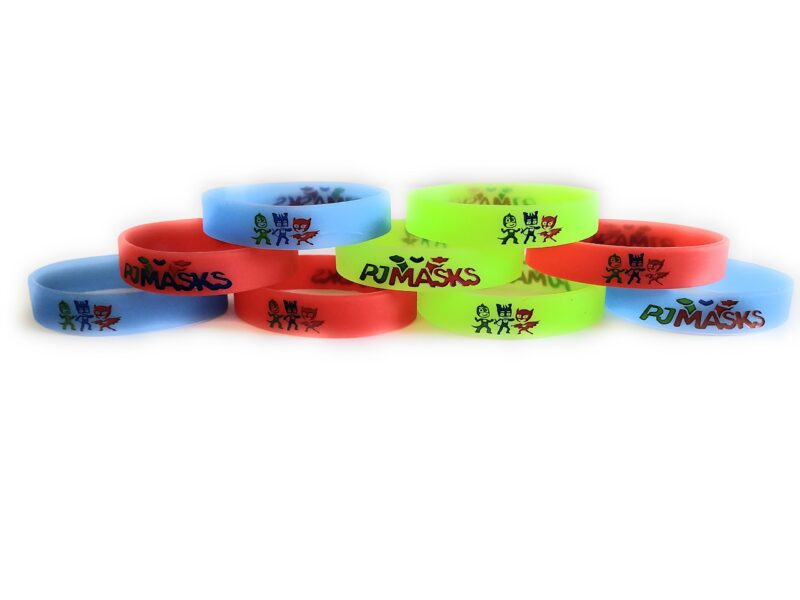 PJ MASKS INSPIRED BRACELETS KIDS, BIRTHDAY PARTY FAVORS - GLOW IN THE DARK (9 PACK)