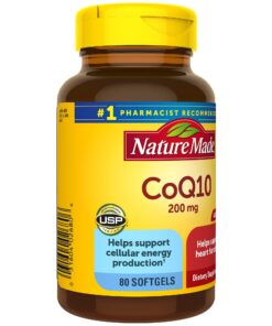 Nature Made CoQ10 200mg, Dietary Supplement for Heart Health Support, 80 Softgels, 80 Day Supply Naturally Orange 80 Count (Pack of 1) 23 71p3EBD9jfL