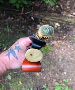 Uncle Henry 153UH Golden Spike Fixed Blade Knife with 5in High Carbon S.S. Blade, Staglon Handle, Sharpening Stone, Full Tang, and Leather Sheath for Hunting, Skinning, Camping, and Outdoors 153UH Golden Spike (Box) 27 71p3cAF9XnL