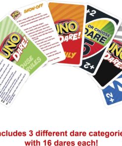 Mattel Games UNO Dare Card Game for Family Night Featuring Challenging and Silly Dares from 3 Different Categories 19 71p3dewQM9L