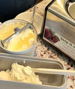 Cuisinart ICE-100 1.5-Quart Ice Cream and Gelato Maker, Fully Automatic with a Commercial Quality Compressor and 2-Paddles, 10-Minute Keep Cool Feature, Black and Stainless Steel 37 71p4Wm7RzmL