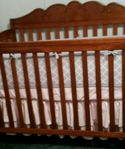 BreathableBaby Breathable Mesh Liner for Full-Size Cribs, Classic 3mm Mesh, Gray Clover (Size 4FS Covers 3 or 4 Sides) 19 71p59Jt0wxL