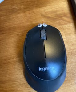 Logitech M330 SILENT PLUS Wireless Mouse, 2.4GHz with USB Nano Receiver, 1000 DPI Optical Tracking, 2-year Battery Life, Compatible with PC, Mac, Laptop, Chromebook - Black 38 71p6kAxM3HL