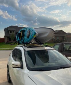 ECOTRIC Kayak Roof Rack J-Bar Rack HD Universal Kayak Carrier Holder Canoe Boat Surf Ski Board Roof Top Mounted on Crossbar for Car SUV Truck Set of 4 39 71p7bKkR mL