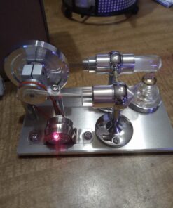 Sunnytech Hot Air Stirling Engine Motor Model Educational Toy Electricity Generator Colorful LED (SC001) SC001 34 71p7qSQth7L