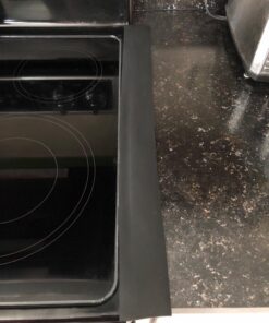 Capparis Kitchen Silicone Stove Counter Gap Cover, Easy Clean Heat Resistant Wide & Long Gap Filler, Seals Spills Between Counter, Stovetop, Oven, Washer & Dryer, Set of 2 (25 Inches, Black) 25 Inches 52 71p80Wh1xoL 2