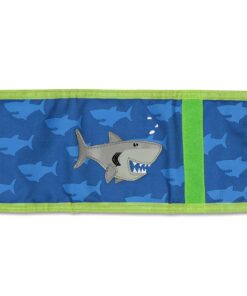 Stephen Joseph, Kids Unisex Wallet, Toddler Wallet for Boys and Girls with Applique Designs, Screen Printed Wallet with Zippered Coin Pocket, Shark 15 71p86Zg6JPL