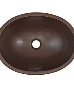 Schrodinger 17-inch Handmade Copper Bathroom Sink in Aged Copper BOU-1713BC Sink Only 14 71p8Mr5MVNL