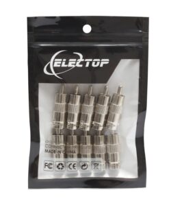 ELECTOP 10 Pack BNC Female Jack to RCA Male Plug Adapter Straight Connector for CCTV Security Camera 11 71pBdqLbfHL
