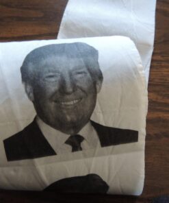 Gagster Donald Trump Toilet Paper Roll - 3 Ply Funny Novelty Bathroom Tissue Gag - 200 Sheets Per Roll - Joke Gifts - Prank Gift for Adults Black and White Printed Sheets - Make Your Butt Laugh Trump Black & White 21 71pCsB4bQSL