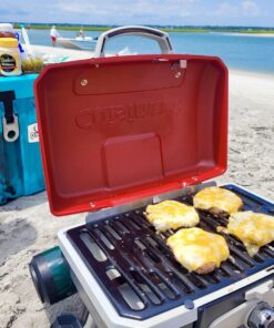 Cuisinart CGG-180T Petit Gourmet Portable Tabletop Propane Gas Grill, Red 17.6 x 18.6 x 11.8-Inch Petit Gourmet Tabletop Gas Grill, Red 50 71pDB9VIFgL