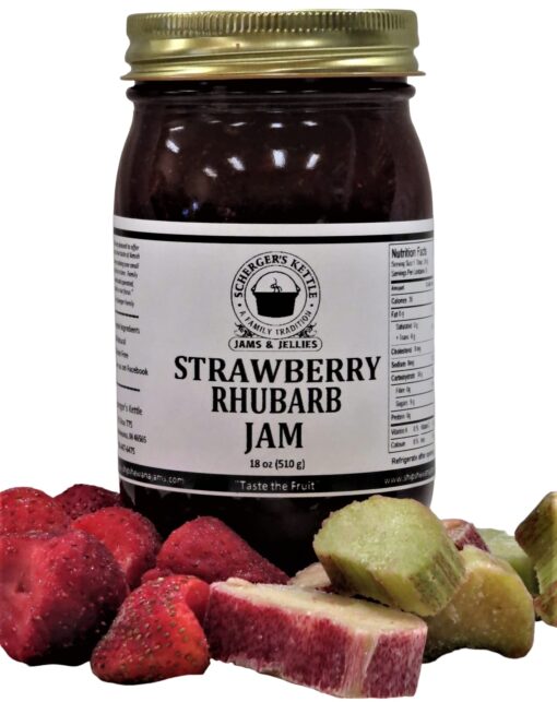 Strawberry Rhubarb Jam, 18 oz