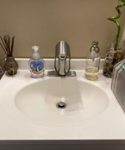 BWE Waterfall Bathroom Faucet Chrome Glass Spout Bathtub Sink Faucets with Supply Lines Single Handle Single Hole Modern Lavatory Vanity Bath Mixer Tap 32 71pE4q9qYL