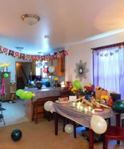 Woodland Reindeer Happy Birthday Banner Pennant Camping Party Banner 19 71pEe8DJpqL