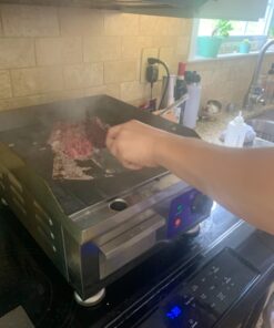 WeChef Commercial Electric Griddle 14" 1500W Countertop Griddle Flat Top Restaurant Grill Non-Stick Flat Temperature Control 122℉-572℉ 50 71pF5IprcmL