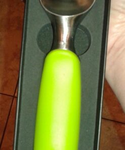 SUMO Ice Cream Scoop - Heavy Duty Stainless Steel Icecream Scooper, Comfortable Non-slip Grip Handle, Dishwasher Safe for Easy Cleaning, Green 1-Pack 25 71pFET7ZXtL