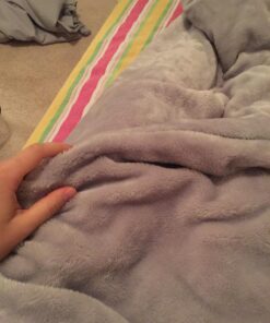 Degrees of Comfort Washable Weighted Blanket with Removable Cover Twin Size, 1 x Cozyheat Minky Plush Cover Included, Micro Glass Beads Technology, 48x72 15 lbs Grey 48x72" 15lbs Grey | 1 Cover 24 71pFFC 4aDL